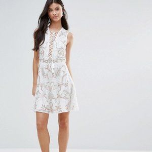 Maya Petite Beaded Lace Up Dress